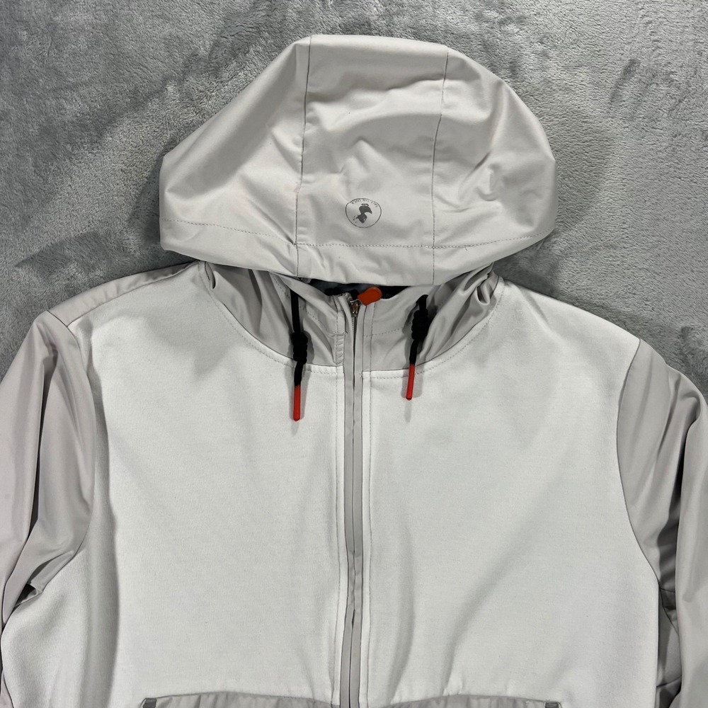 Save The Duck Burn Jacket Mens L Grey Animal Free Eco Friendly Full Zip Hood